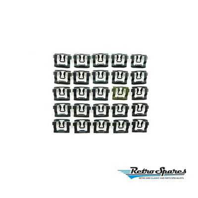 Windscreen Moulding Clips 24pk for FORD XR, XT, XW, XY