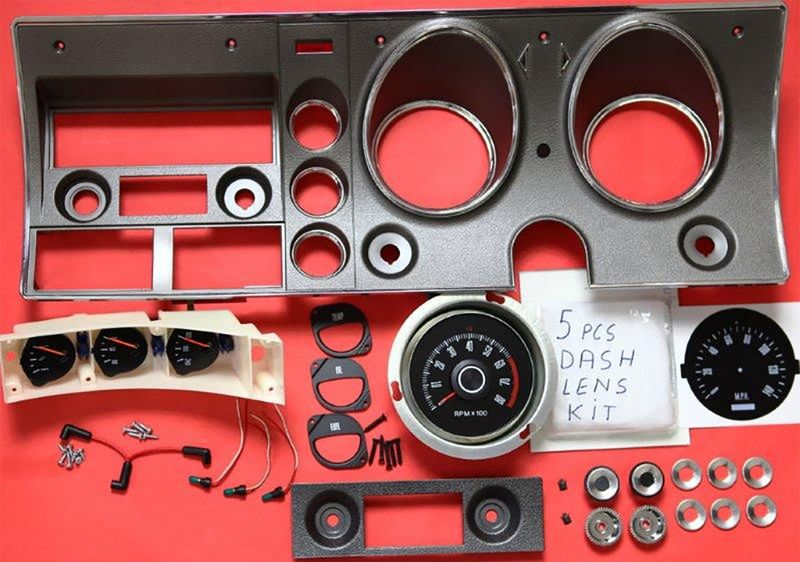 FORD XY ARGENT SILVER DASH FACIA COMPLETE KIT