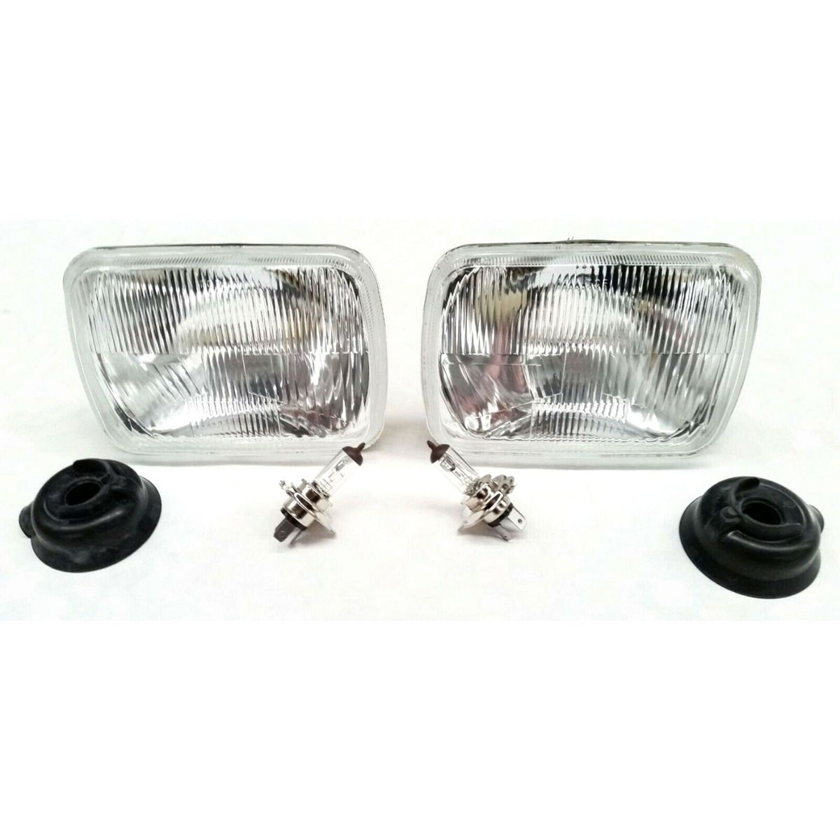 ISUZU HOLDEN RODEO 1980-2003 HEADLIGHTS LAMPS H4 SET OF 2 WITH BULBS