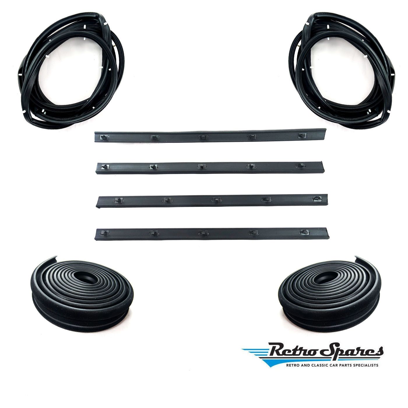 HOLDEN HD HR FRONT DOOR BELTS, SEALS & BAILEY CHANNELS SET