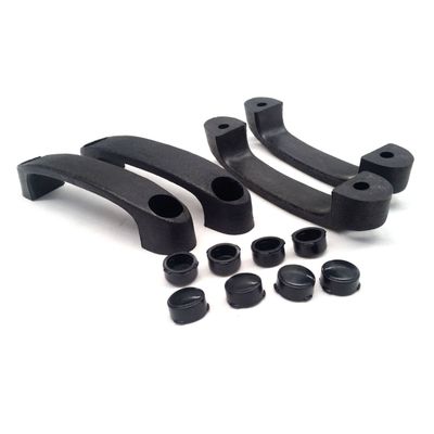 BLACK INTERIOR DOOR PULL HANDLES & PLUGS FOR NISSAN DATSUN 510 1600 521 520