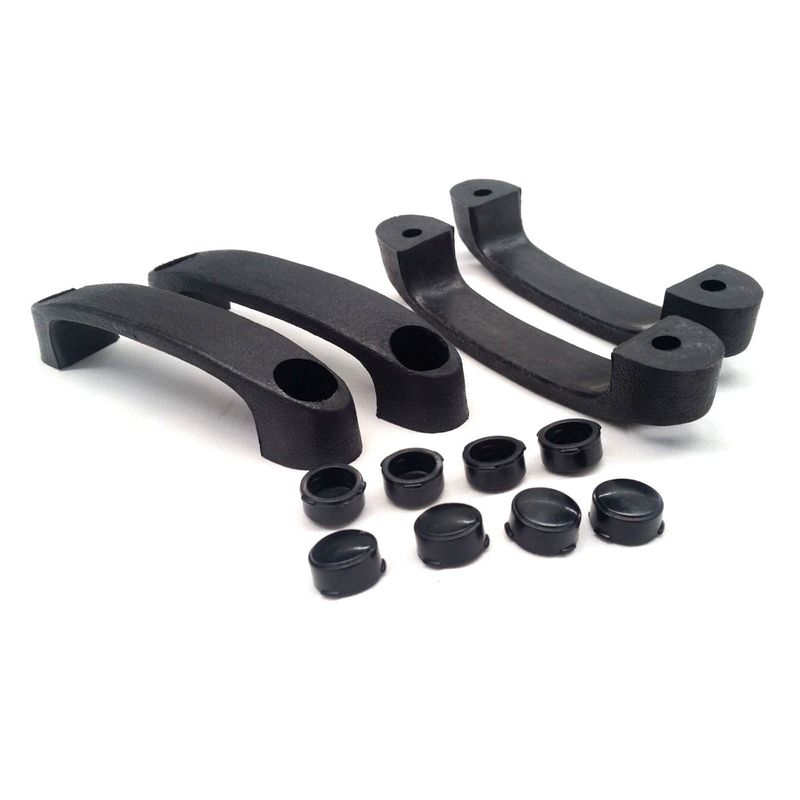 BLACK INTERIOR DOOR PULL HANDLES & PLUGS FOR NISSAN DATSUN 510 1600 521 520