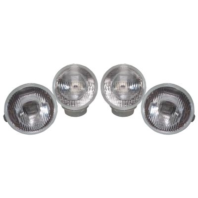 HEAD LIGHTS H4 H1 HIGH LOW BEAM 4 BULBS 5 3/4" FOR DATSUN NISSAN BLUEBIRD 510 1600 410 411 240C 260C