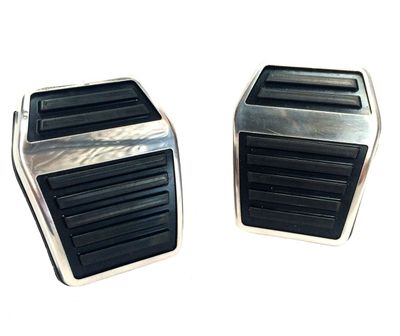 BRAKE & CLUTCH PEDAL RUBBER PADS WITH STAINLESS TRIM FOR FORD ESCORT CAPRI MK1 MK2 GT