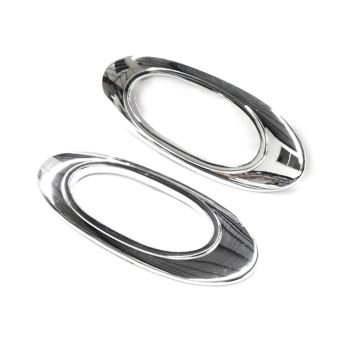 CHROME INDICATOR LIGHTS LAMP SURROUNDS TRIMS FOR NISSAN MICRA 2011-2017 (OVAL)