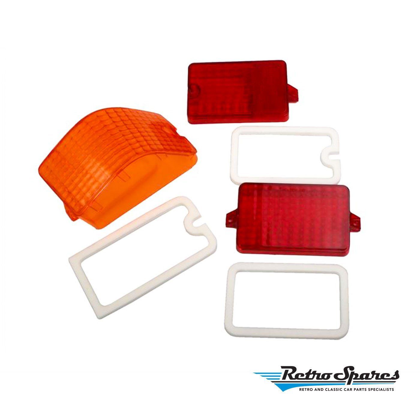 HOLDEN LJ TORANA RIGHT HAND REAR STOP LENS, INDICATOR LENSES AND GASKETS KIT