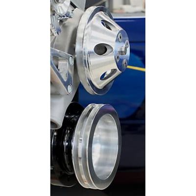 CHEVY SBC PULLEY COMBO SINGLE/DOUBLE GROOVE ALLOY SHORT WATER PUMP SET BILLET CRANK AND WATERPUMP