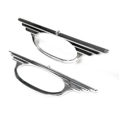 CHROME INDICATOR LIGHTS LAMP SURROUNDS TRIMS FOR NISSAN MICRA 2011-2017 (WINGS)