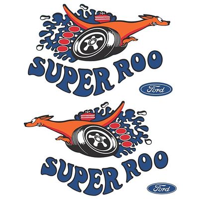 FORD XW GT SUPER ROO LARGE FENDER DECAL PAIR