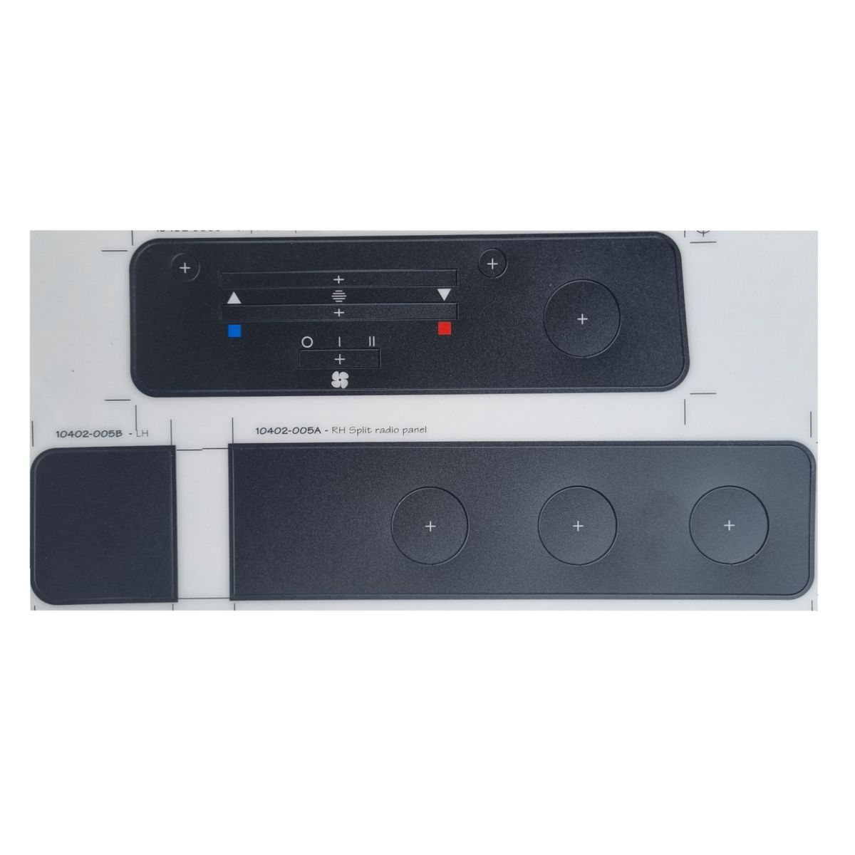 Lower Dash Radio + Heater + Vent Surround Decal Kit Black For HOLDEN TORANA LH LX