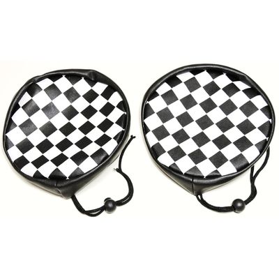 Checkered Flag Driving Light Covers (PAIR) for FORD XW-XY
