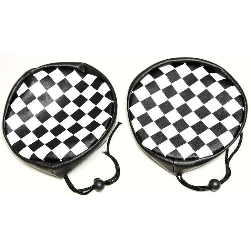 Checkered Flag Driving Light Covers (PAIR) for FORD XW-XY