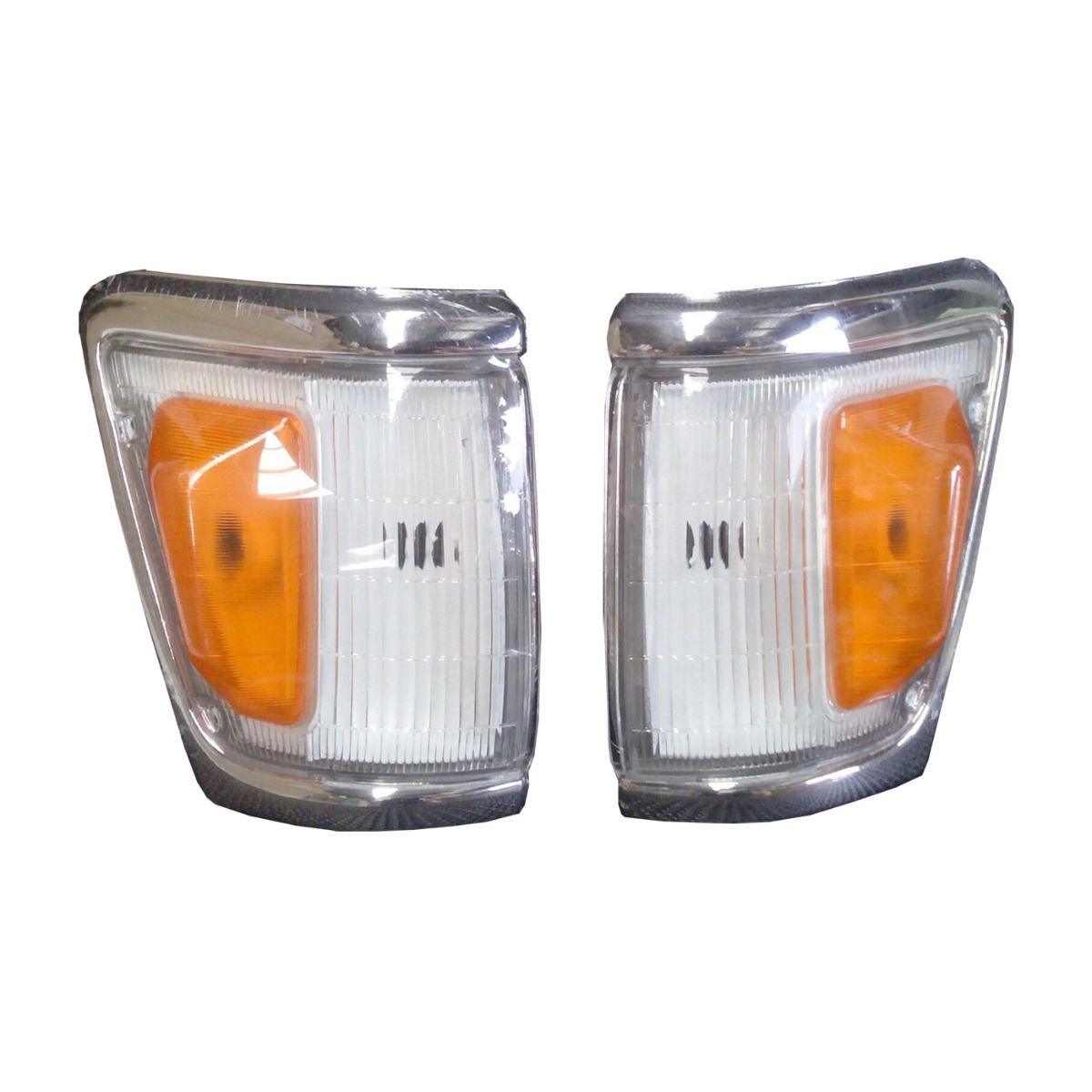 CHROME FRONT CORNER INDICATOR LIGHTS PAIR FOR TOYOTA HILUX SR5 LN106 4WD 4X4