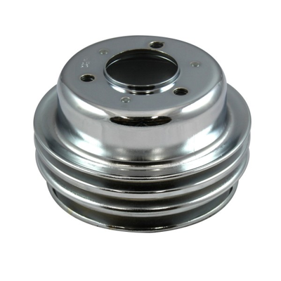 Pulley Crankshaft Triple Groove 3 Bolt Chromed Steel for FORD 289 & 302 WINDSOR