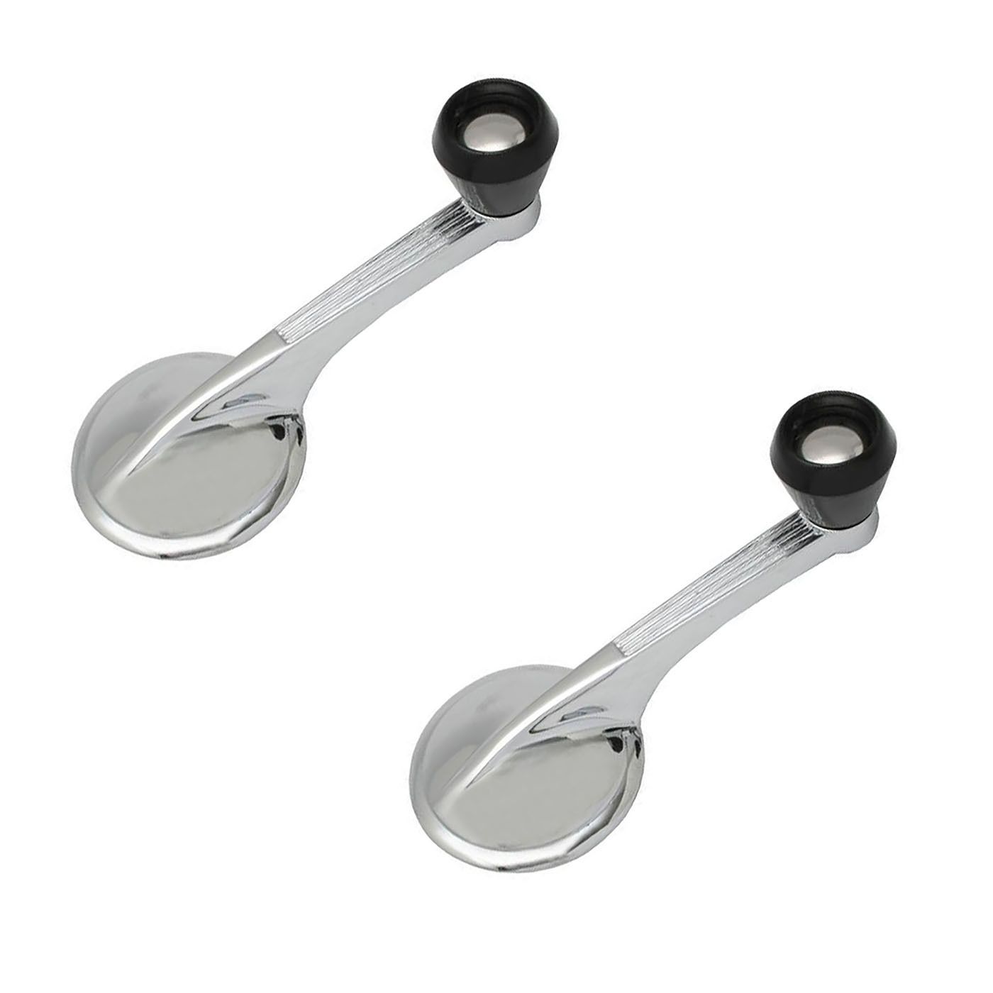 HOLDEN FE-FC FB-EK EJ-EH HD-HR WINDOW WINDER HANDLES WITH BLACK KNOB (PAIR)
