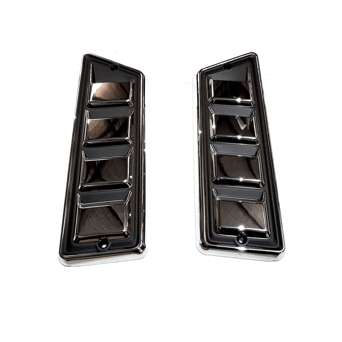 Black Chrome Pillar Vents PAIR for DATSUN 1200 UTE