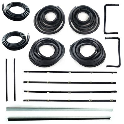 HOLDEN FB EK SEDAN/WAGON FRONT DOOR BELTS, SEALS, UPRIGHT PILLARS, 1/4 VENT & BAILEY CHANNELS SET