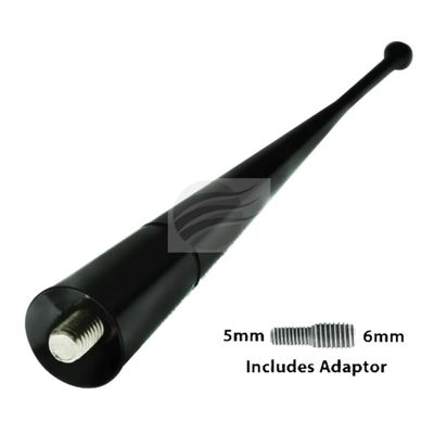 Universal Roof Mount Antenna Black Metal Screw Type Mast