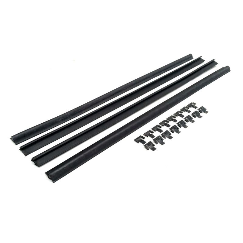 1/4 WINDOW FRONT DOOR WEATHERSTRIPS INNER & OUTER SET WITH CLIPS FOR NISSAN DATSUN 720 PICKUP