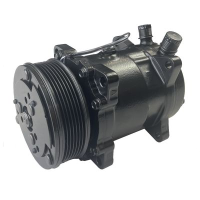 SANDEN SD 508 STYLE COMPRESSOR 7-GROOVE SERPENTINE PULLEY IN BLACK