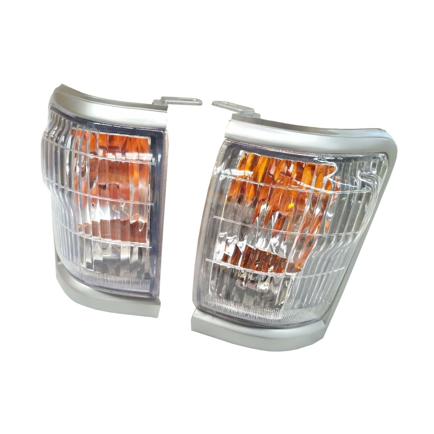 TOYOTA HILUX LN167 98-04 GREY FRONT CORNER INDICATOR LIGHTS LAMPS PAIR