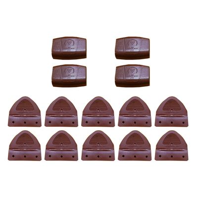 FORD XW XY SEAT BELT PLASTIC COVERS & TONGUES KIT - SADDLE