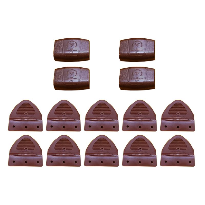 FORD XW XY SEAT BELT PLASTIC COVERS & TONGUES KIT - SADDLE