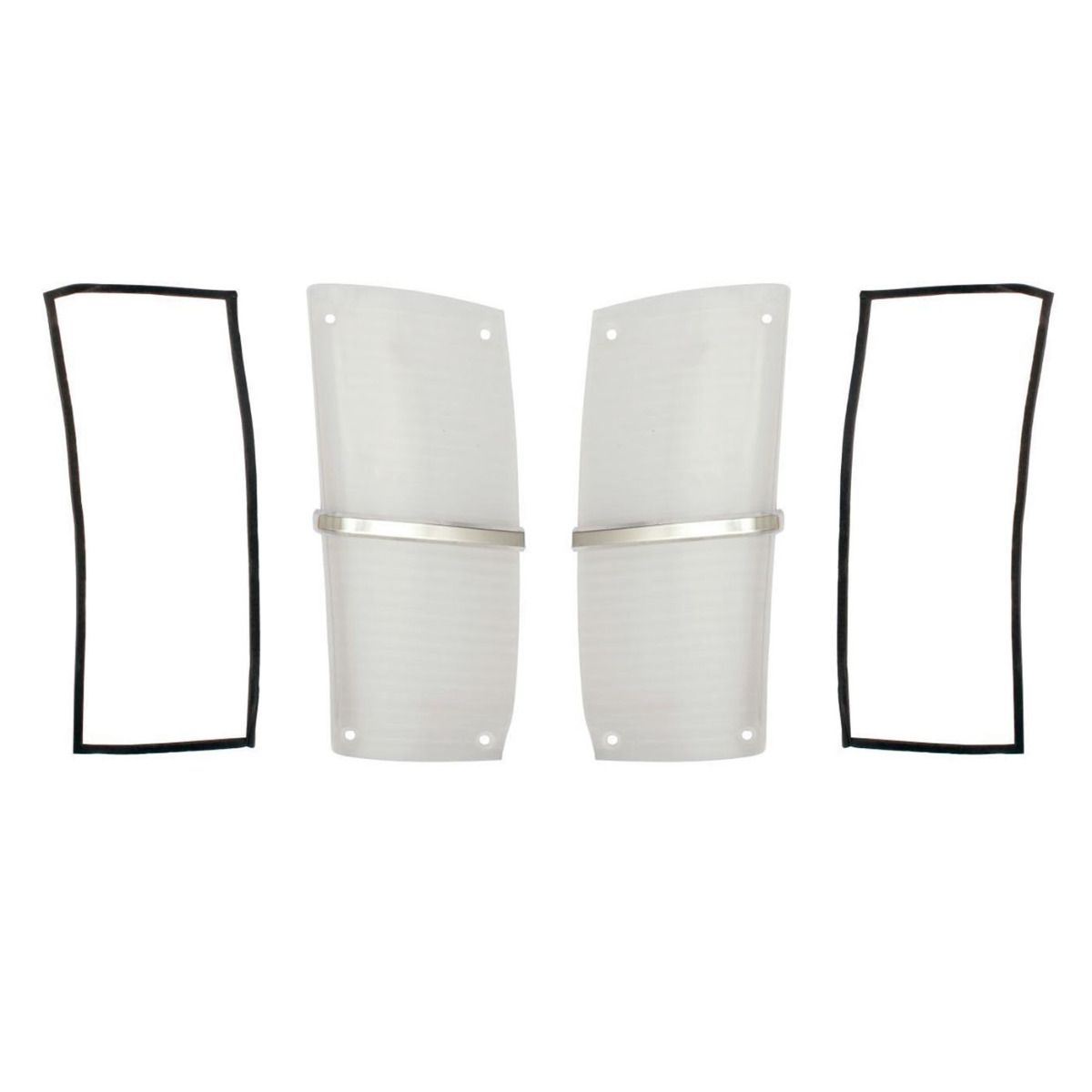 Left & Right Front Indicator Lenses & Gaskets Kit for FORD XW