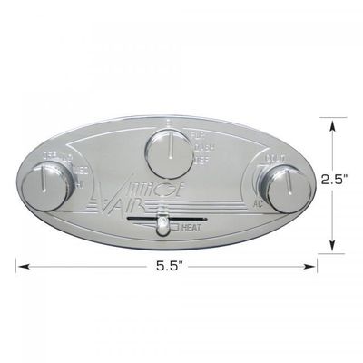 VINTAGE AIR Gen II Streamline ProLine™ Oval Control Panel with Polished Finish