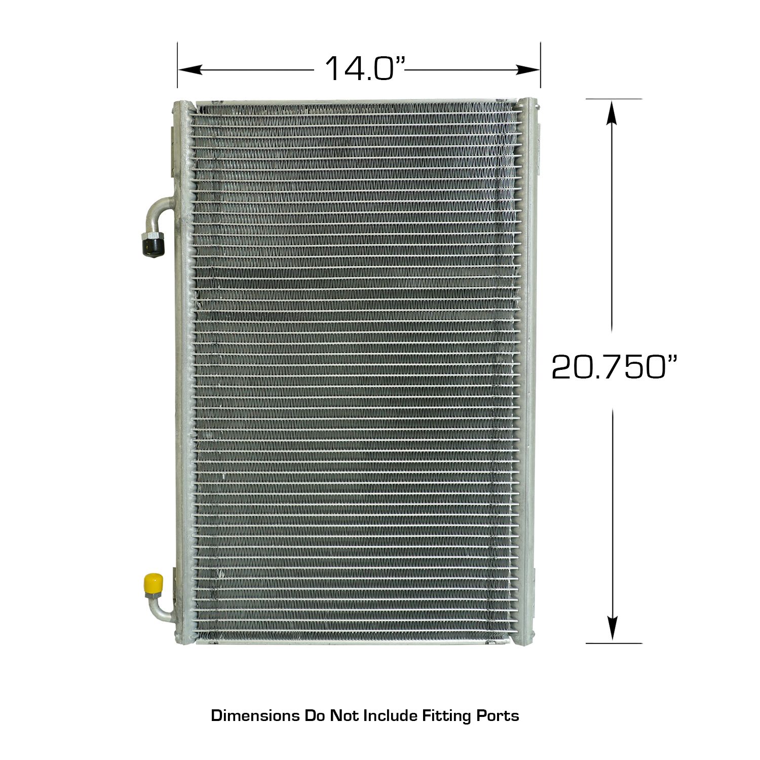 Vintage Air - 32 Ford Vertical SuperFlow Unpainted Condenser with Brackets