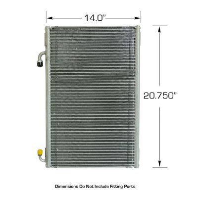 Vintage Air - 32 Ford Vertical SuperFlow Unpainted Condenser with Brackets