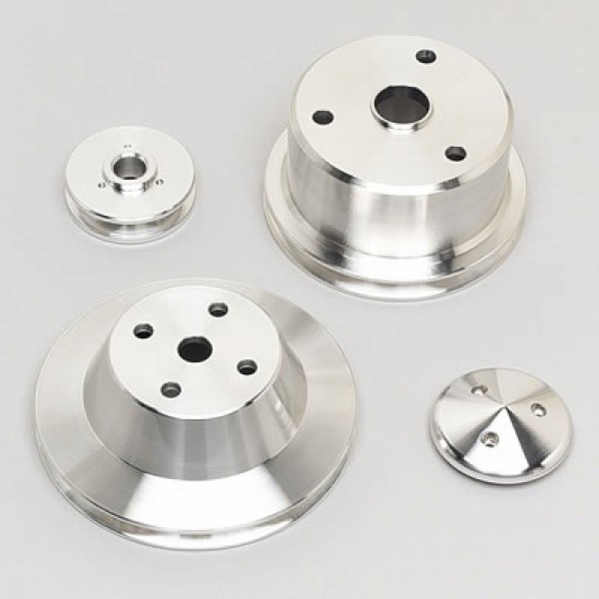 CHEVY SBC 283 350 400 SMALL BLOCK VEE BELT KIT - ALTERNATOR ONLY PULLEYS AND BRACKET LONG WATER PUMP