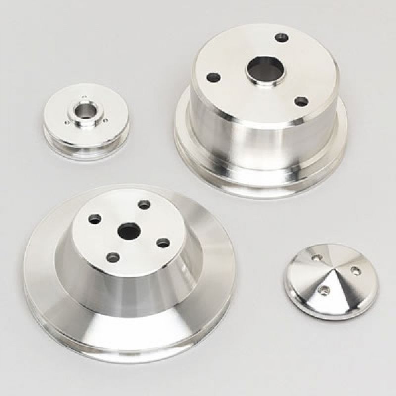 CHEVY SBC 283 350 400 SMALL BLOCK VEE BELT KIT - ALTERNATOR ONLY PULLEYS AND BRACKET LONG WATER PUMP