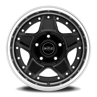 CTM MUSCLE BOMBER Black Machined Lip Wheel Size:15x7J PCD:BLANK ET:0 to -18