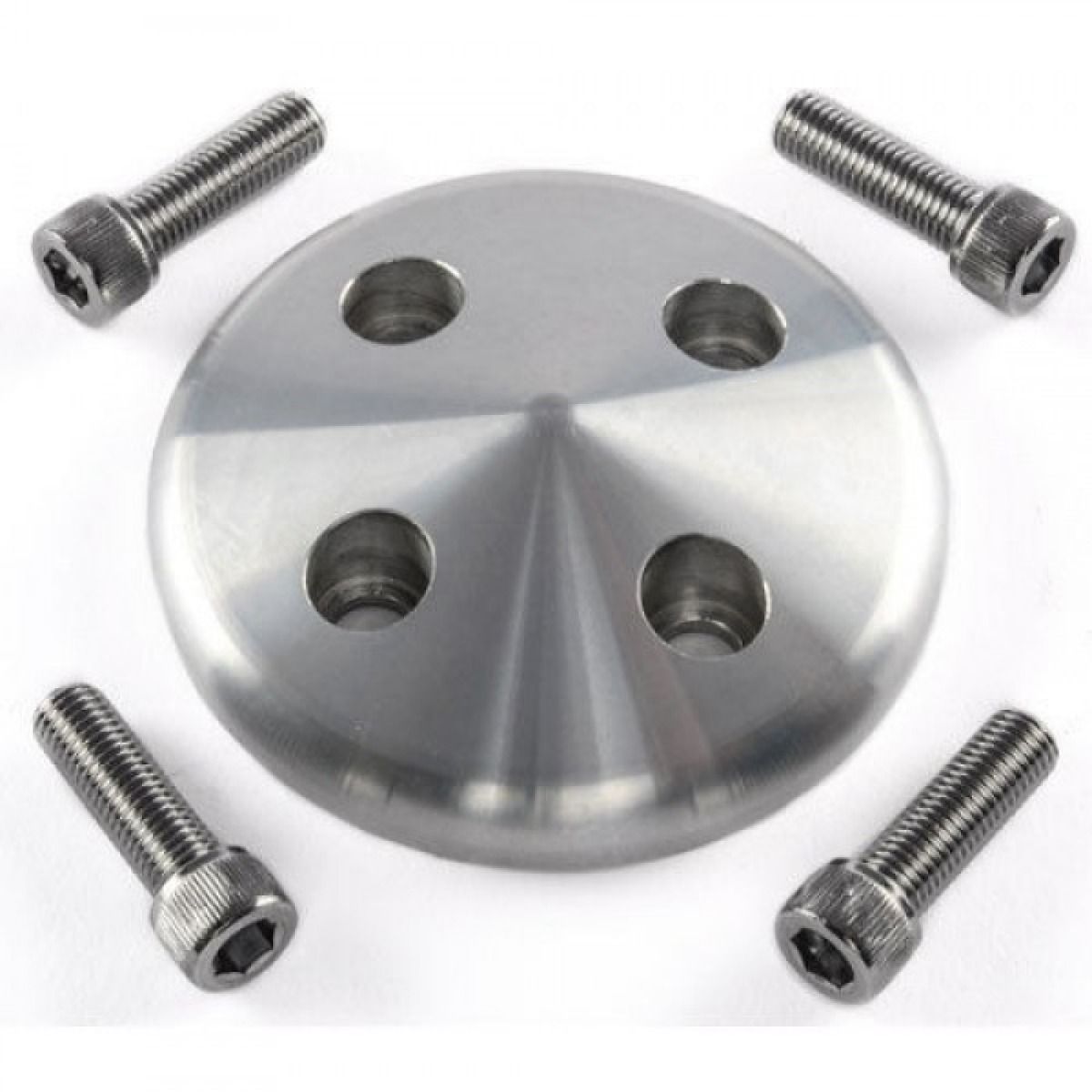 CHEVY GM SBC BBC HOT ROD LONG WATER PUMP PULLEY COVER - BILLET ALUMINIUM WITH BOLTS