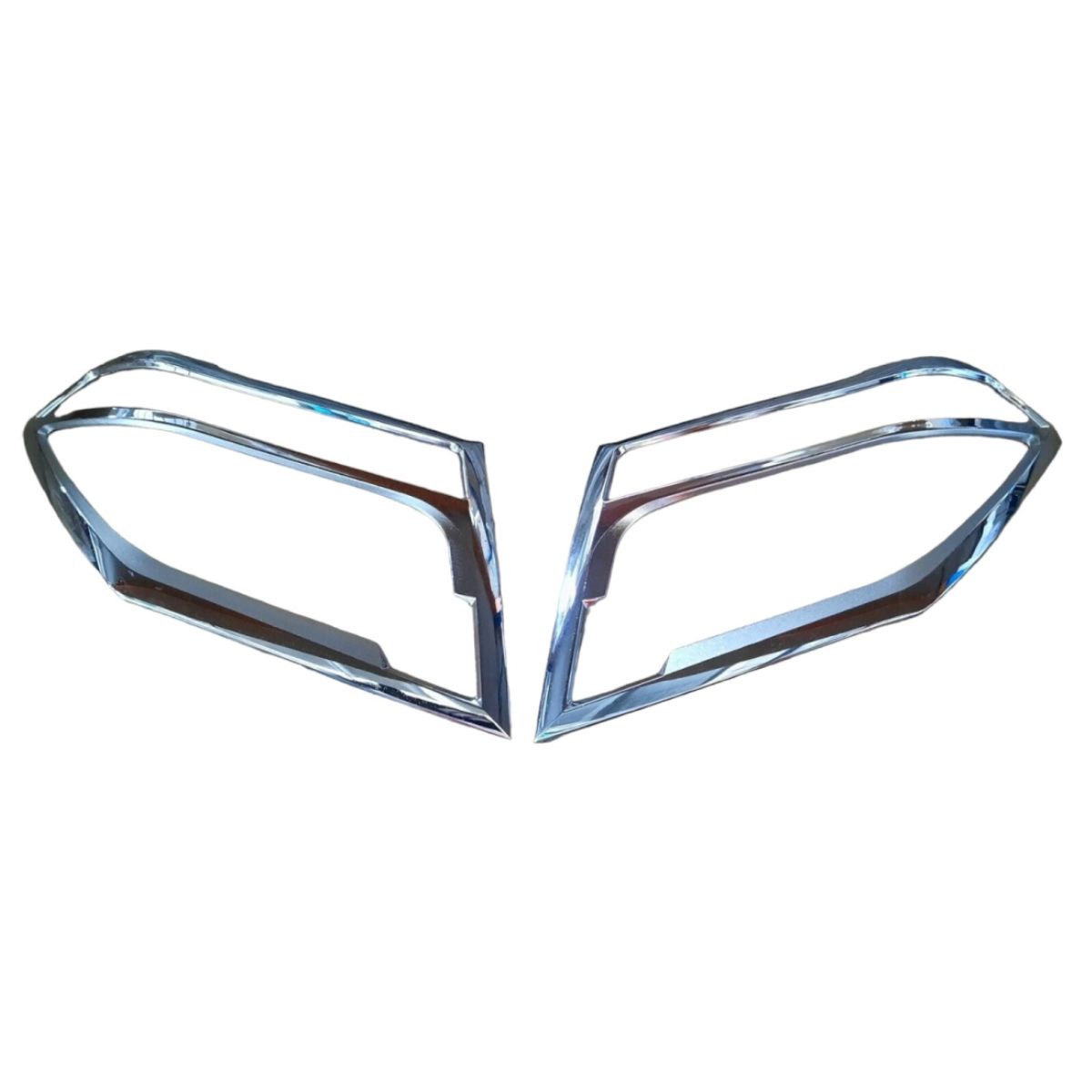 Chrome Head Light Lamp Surrounds Trim (PAIR) For NISSAN NAVARA D40 2005-2009
