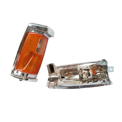 Front Corner Indicator Lights Lamps Chrome Pair for NISSAN NAVARA D21