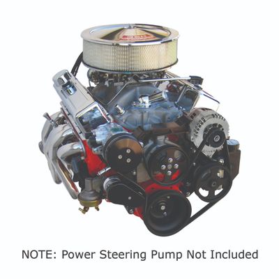 Front Runner™ Drive System, Small Block Chevrolet, Black, Power Steering without Pump