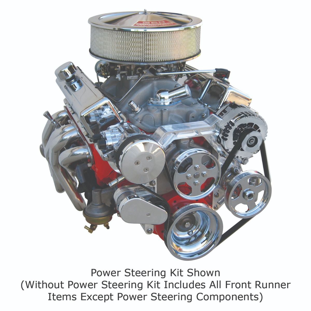 Front Runner™ Drive System, Small Block Chevrolet, Bright, without Power Steering - 175020-SCA