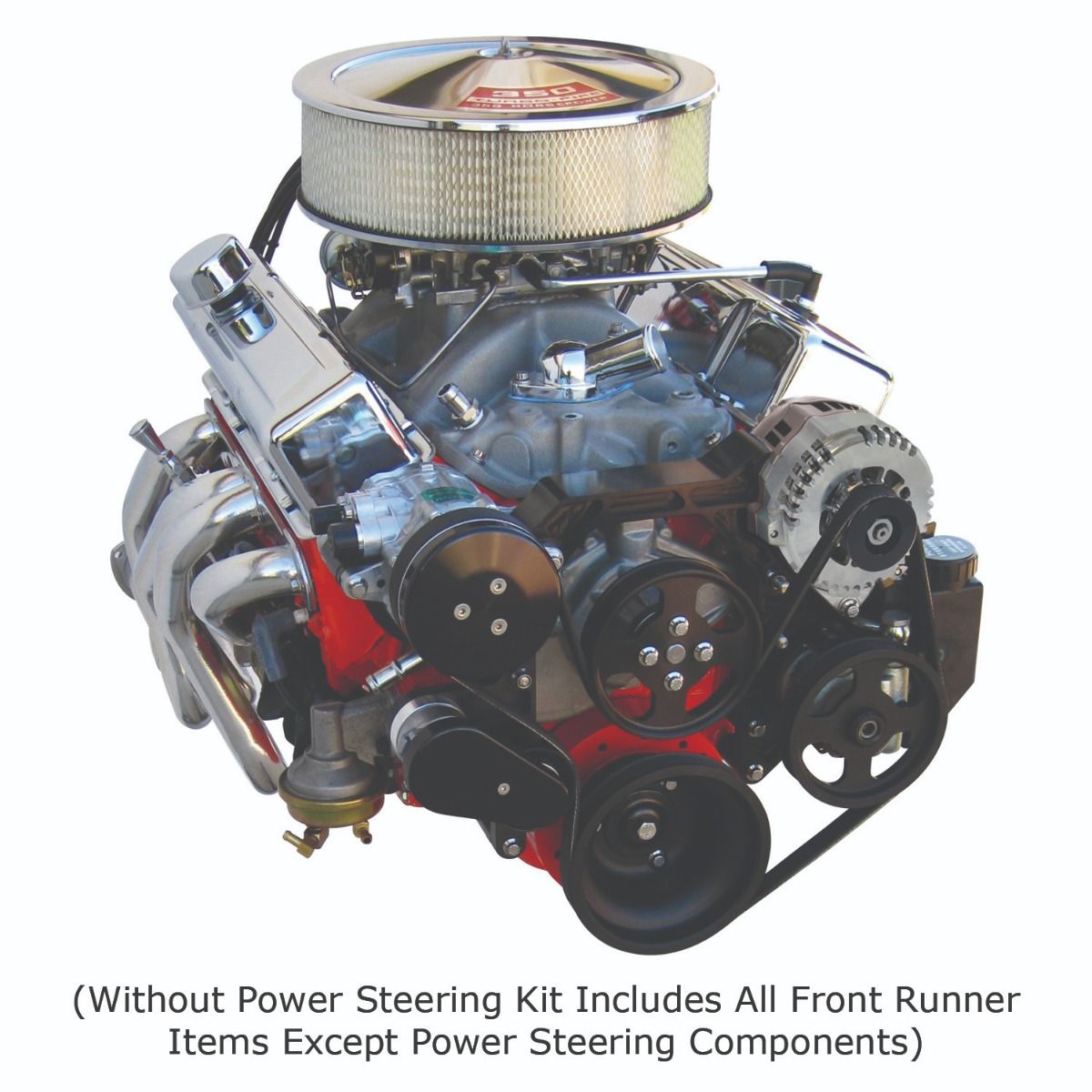 Front Runner™ Drive System, Small Block Chevrolet, Bright, without Power Steering