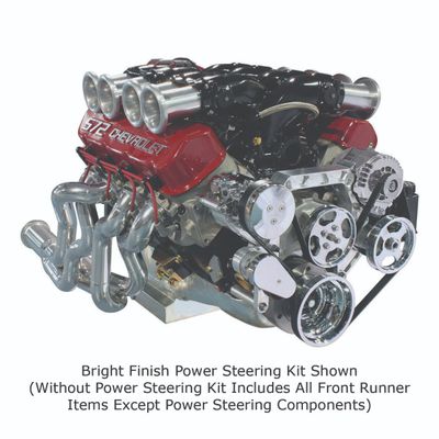 Front Runner™ Drive System, Big Block Chevrolet, Black/Chrome, without Power Steering
