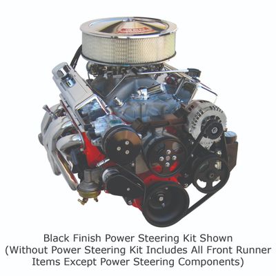 Front Runner™ Drive System, Small Block Chevrolet, Black/Chrome, without Power Steering