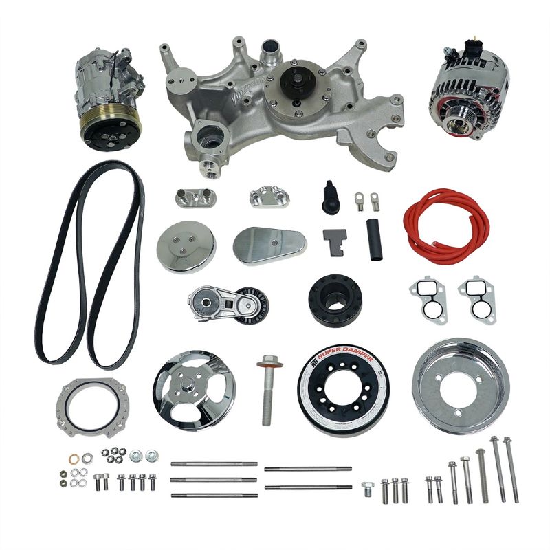 Front Runner™ Drive System GM LS Wet-Sump Polished/Chrome without Power Steering