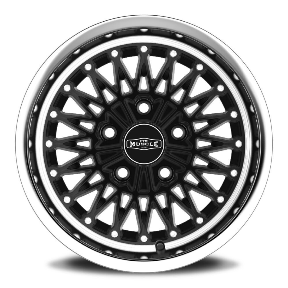 CTM MUSCLE SPIDER Black Machined Lip Wheel Size:15x8J PCD:5x114.3 ET:0