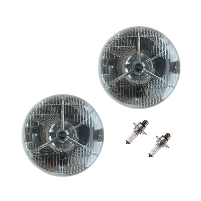 P700 Tripod H4 Halogen 7 Inch Headlamp Pair including Halogen Globes H4 60/55 Watt