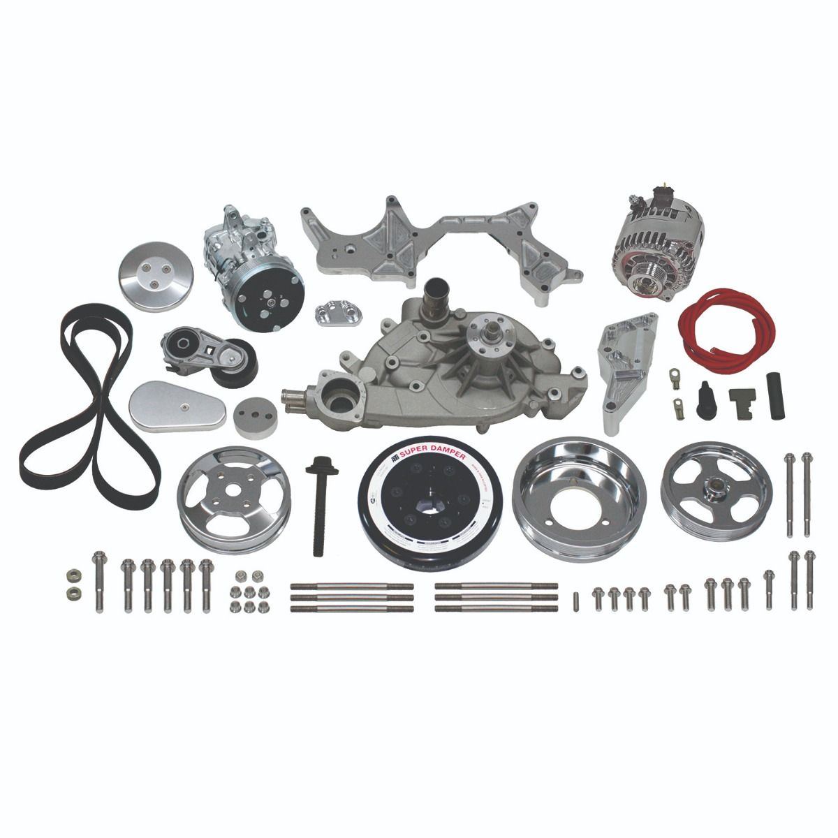 Front Runner™ Drive System, GM LS7, Bright/Chrome, Power Steering without Pump