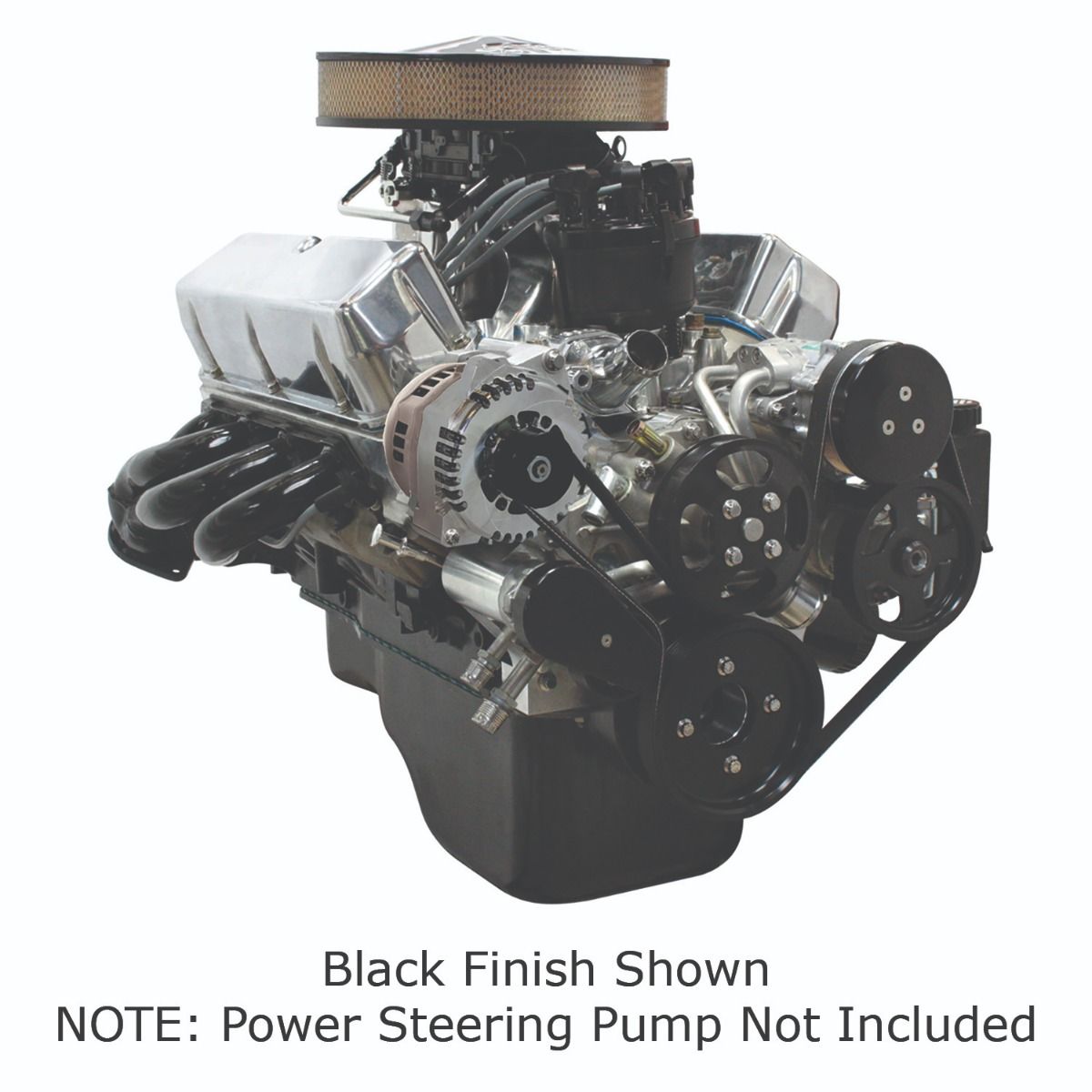 Front Runner™ Drive System, Small Block Ford, Black/Chrome, Power Steering without Pump