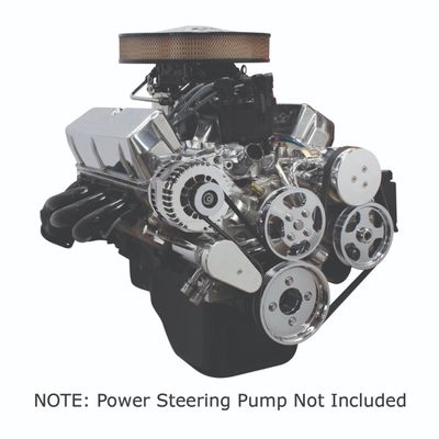 Front Runner™ Drive System, Small Block Ford, Bright, Power Steering without Pump