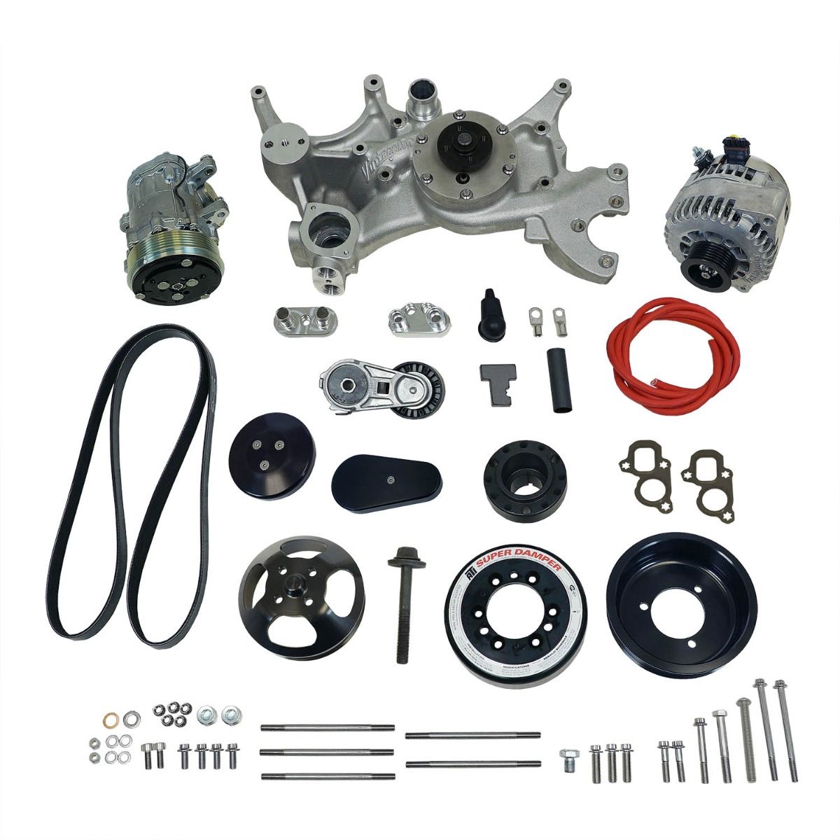 Front Runner™ Drive System GM LT1 Dry-Sump Black without Power Steering