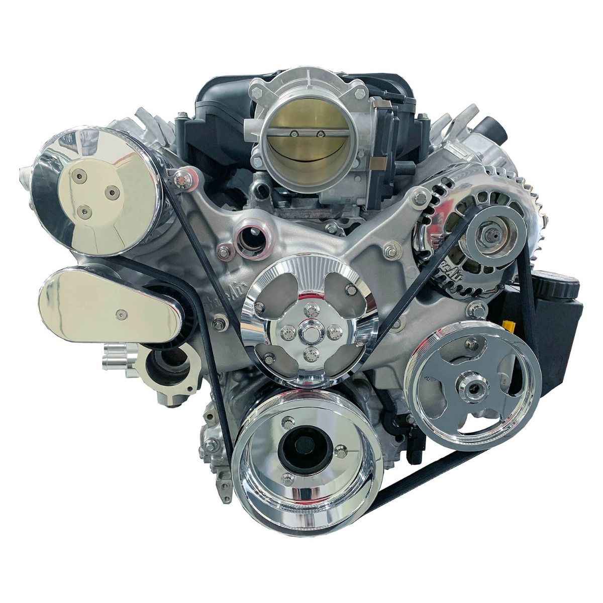 Front Runner™ Drive System GM LT1 Wet-Sump Chrome/Polished with Power Steering